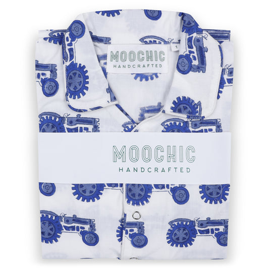 Blue Tractor Onesie