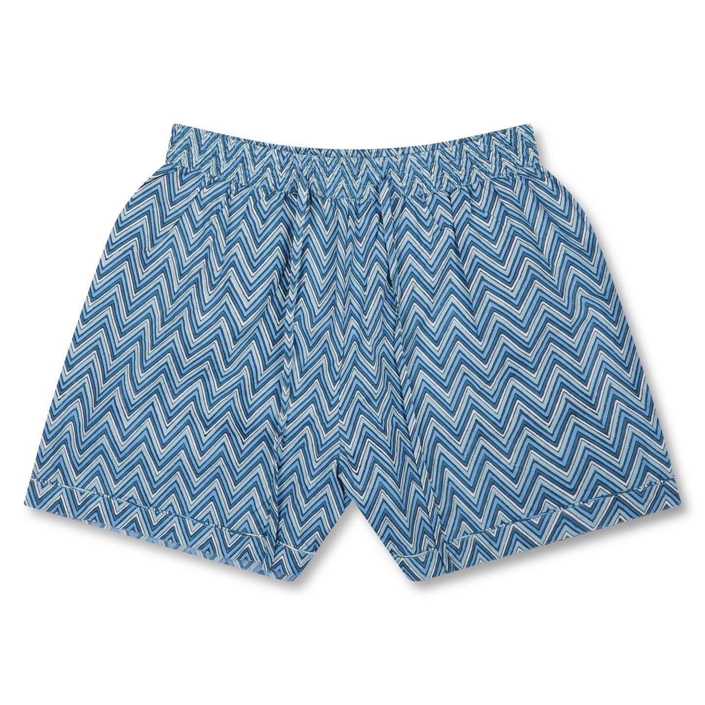Blue Hand Block Printed Short and Shirt Co-ord Set