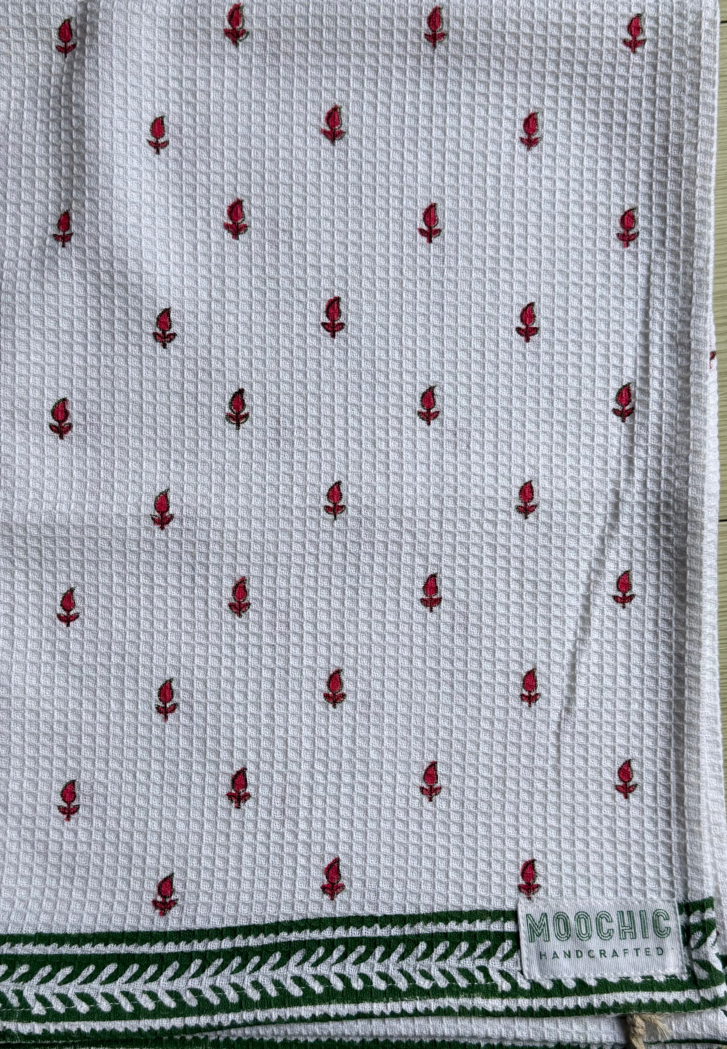Blue and Grey Booti Tea Towel