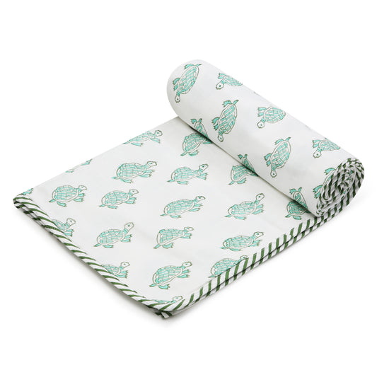 Turtle Muslin Blanket