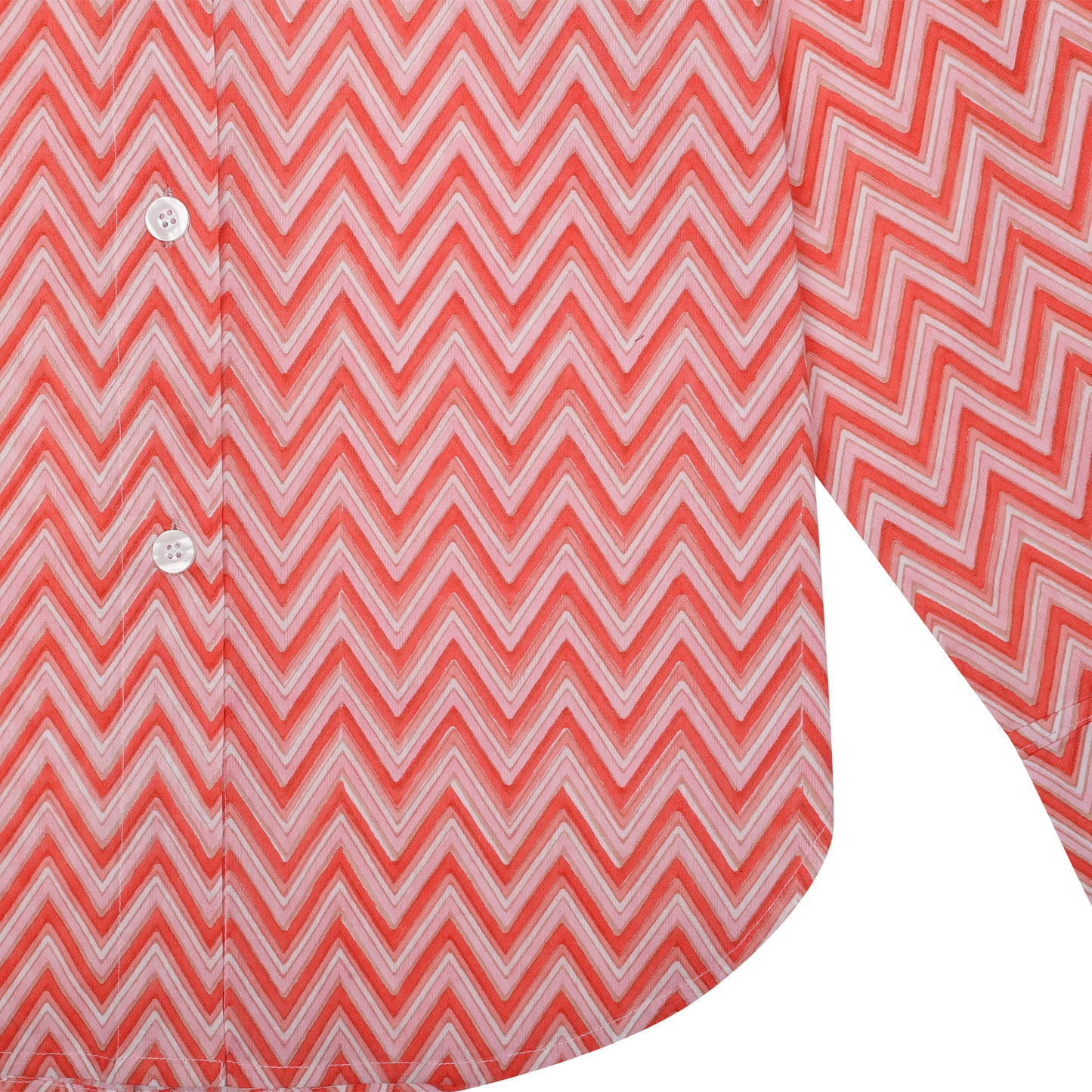 Orange and Pink Hand Block Printed Short and Shirt Co-ord Set