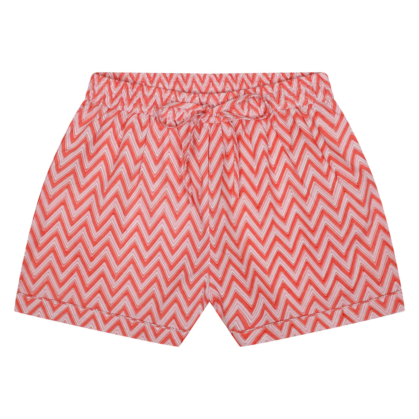 Orange and Pink Hand Block Printed Short and Shirt Co-ord Set