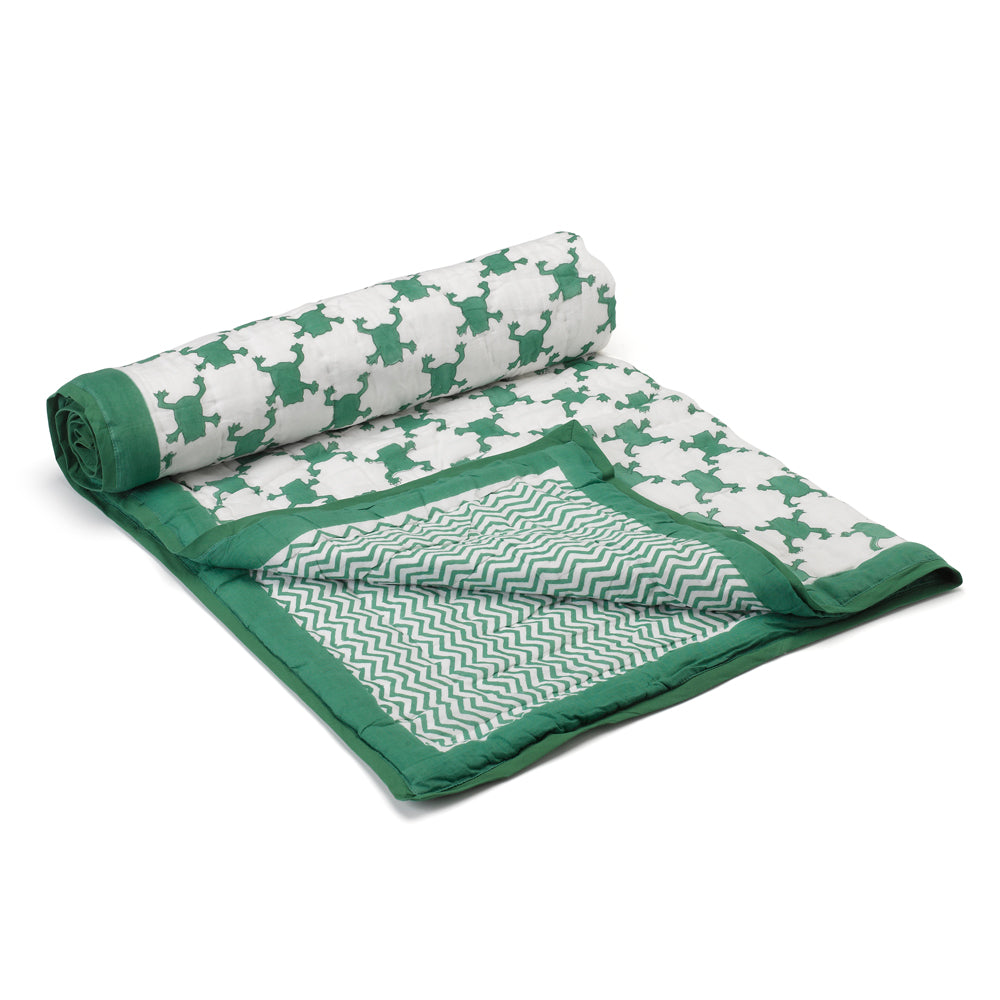 Frog Quilted Blanket