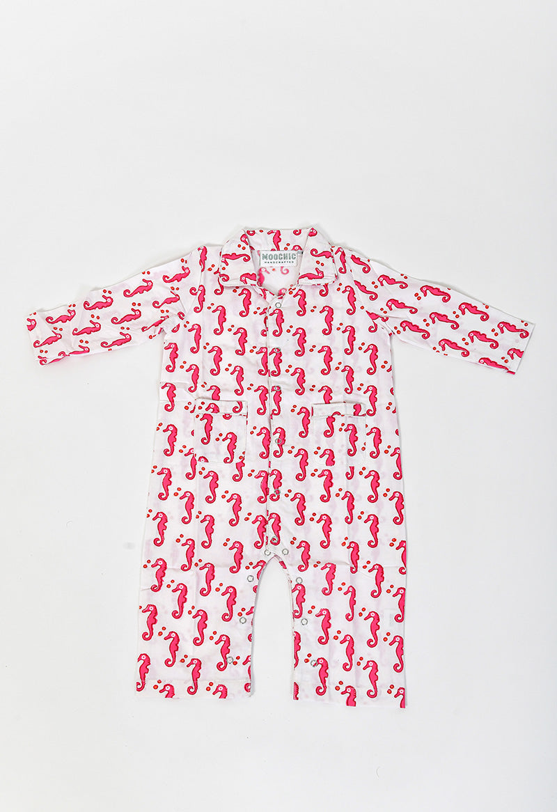 Pink Sea Horse Onesie