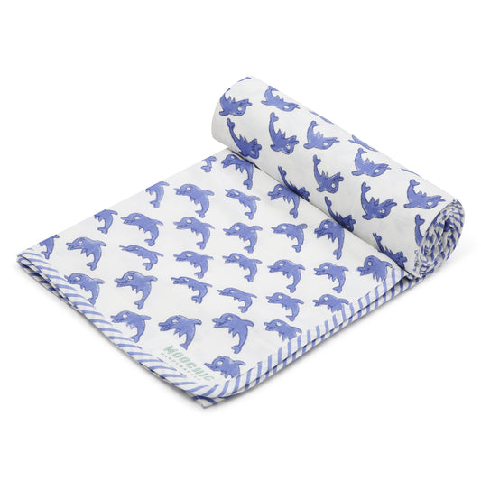 Dolphin Muslin Blanket