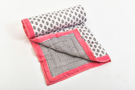 Keya and Pink Quilted Blanket