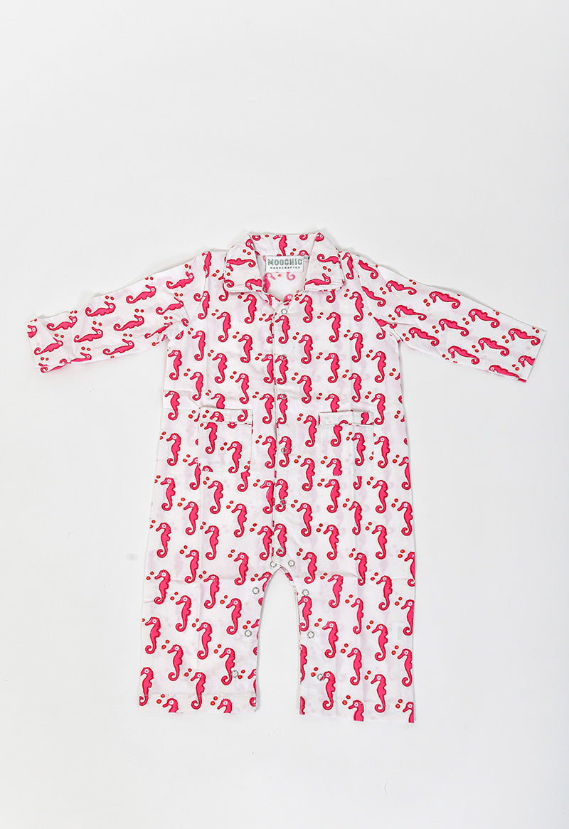 Pink Sea Horse Onesie