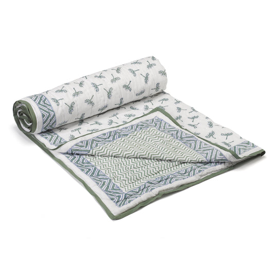 Dragonfly Quilted Blanket
