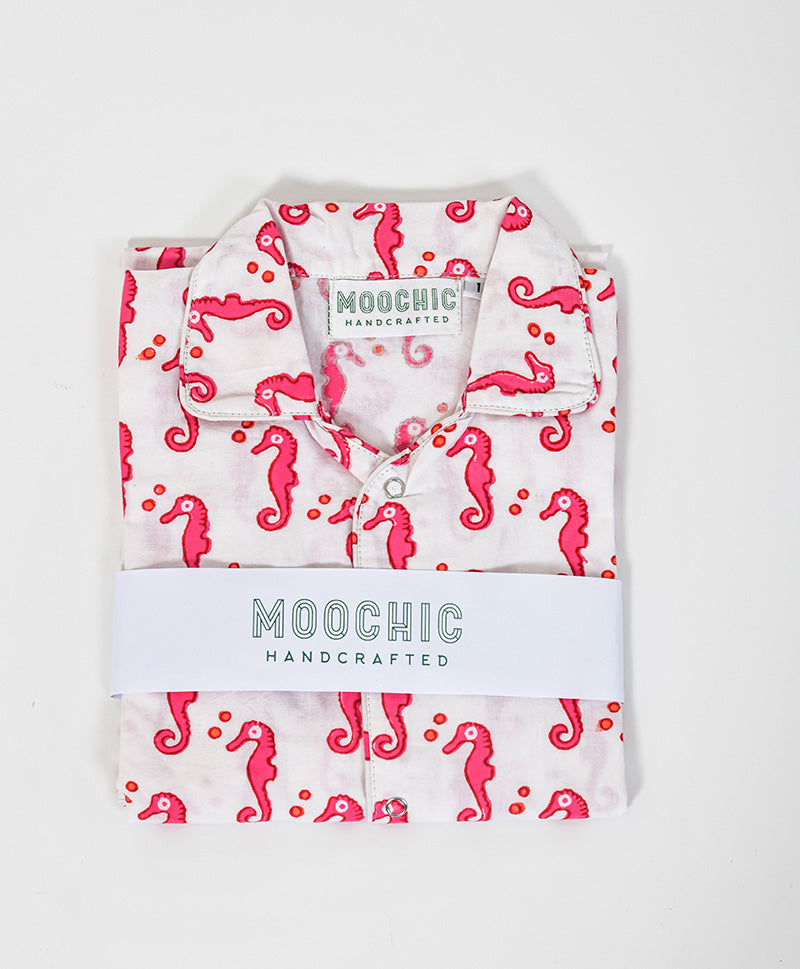 Pink Sea Horse Onesie